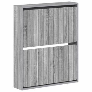 vidaXL Wandmontierter Schuhschrank ZWOLLE 71 x 17 x 86 cm Sonoma-Grau