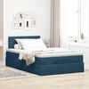 vidaXL Ottoman-Bett mit Matratze & LEDs Dunkelblau 120x200 cm Samt