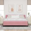 vidaXL Boxspringbett mit Matratze Rosa 200 x 180 cm Polyester