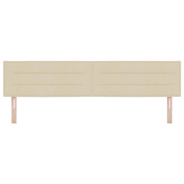 vidaXL Kopfteil mit Kopfteil Creme 200 cm Kunstleder