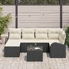 vidaXL Gartensofa-set 7 pcs Schwarz Poly-Rattan