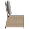 vidaXL Gartensofa mit Kissen Beige Poly Rattan
