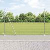 vidaXL Zaun mit Pfosten Silber 1,5 x 10 m Stahl