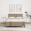 vidaXL Boxspringbett mit Matratze Cappuccino 140 x 200 cm Kunstleder