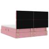 vidaXL Bett mit Stauraum und LED mit Matratze Rosa 160 x 200 cm Samt
