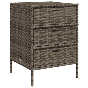 vidaXL Gartenschrank Grau 55x59x80 cm Poly Rattan