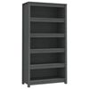 vidaXL B&uuml;cherregal Grau 80x35x154 cm Massivholz Kiefer