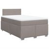vidaXL Boxspringbett mit Matratze Taupe 120x190 cm Stoff