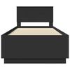 vidaXL Bettrahmen mit Kopfteil Schwarz 100 x 200 cm Holzwerkstoff