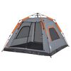 vidaXL Kuppel-Campingzelt 5 Personen Grau und Orange Quick Release