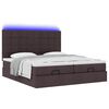 vidaXL Ottoman-Bett mit Matratzen & LEDs Dunkelbraun 160x200 cm Stoff