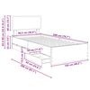 vidaXL Bettrahmen mit Kopfteil Wei&szlig; 100 x 200 cm Holzwerkstoff