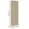 vidaXL Garderobenschrank Sonoma-Eiche 55x25x189 cm Holzwerkstoff