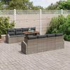 vidaXL Garten-Sofa-Set mit Kissen 7 pcs Grau
