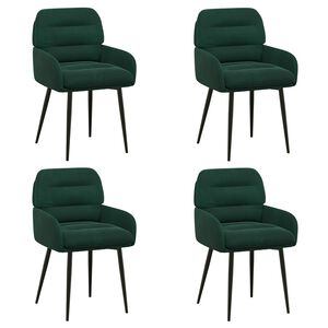 vidaXL Esszimmerst&uuml;hle 4 pcs Samt Dunkelgr&uuml;n 59 x 59,5 x 90 cm