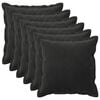 vidaXL Kissen mit Kissen HOUTEN 6 Stk. Schwarz Samt