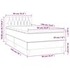 vidaXL Boxspringbett mit Matratze & LED Dunkelgrau 90x190 cm Stoff