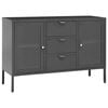 vidaXL Sideboard Anthrazit 105x35x70 cm Stahl und Hartglas