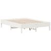 vidaXL Massivholzbett ohne Matratze Wei&szlig; 135x190 cm Kiefernholz