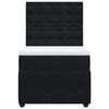 vidaXL Boxspringbett mit Matratze Schwarz 100x200 cm Samt