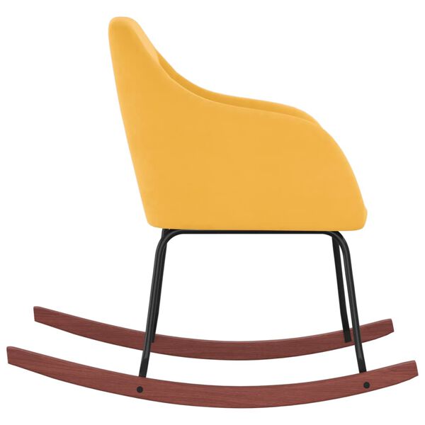 vidaXL Schaukelstuhl Gelb Samt