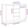 vidaXL Sideboard mit Schubladen Artisan-Eiche 100,5x35x76 cm