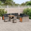 vidaXL Garten-Sofa-Set mit Kissen 13 pcs Grau