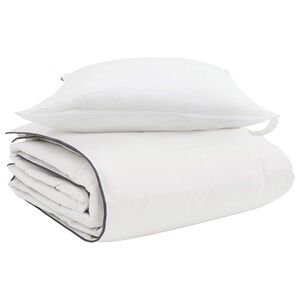 vidaXL Winterbettdecke mit Kissen 2 pcs Wei&szlig; Daunenfeder