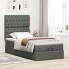 vidaXL Ottoman-Bett mit Matratze & LEDs Dunkelgrau 90x190 cm Stoff