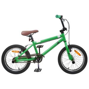 vidaXL BMX Rad 18 Zoll f&uuml;r 7-10 Jahre alt Gr&uuml;n