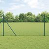vidaXL Zaunpfosten Gr&uuml;n 10 x 1,2 m (13 mm Maschen) Stahl und PVC