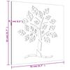 vidaXL Garten-Wanddeko 55x55 cm Cortenstahl Baum-Design