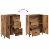 vidaXL Highboard mit Schubladen 2 pcs Altholz Holzwerkstoff