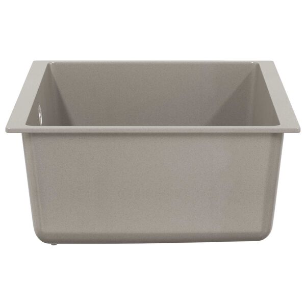 vidaXL Waschbecken Grau 530 x 460 mm 80% Quarz und 20% Harz