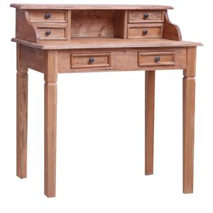 vidaXL Schreibtisch mit Schubladen 90x50x101 cm Altholz Massiv