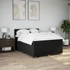 vidaXL Boxspringbett mit Matratze Schwarz 140x190 cm Stoff