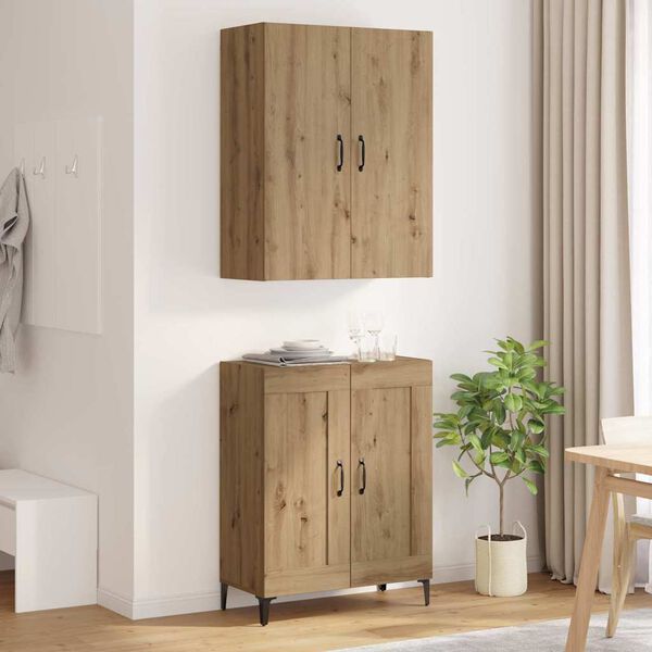vidaXL Highboard Artisan-Eiche 69,5 x 34 x 180 cm Holzwerkstoff