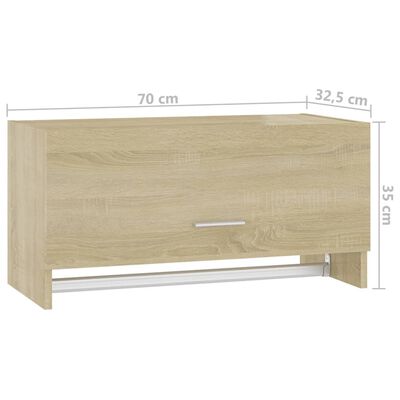 vidaXL Kleiderschrank Sonoma-Eiche 70x32,5x35 cm Holzwerkstoff