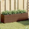 vidaXL Hochbeet mit 3 F&auml;chern Braun 105x30x32 cm Poly Rattan