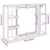 vidaXL Spiegelschrank mit LED-Leuchten Artisan-Eiche 76x15x55 cm