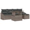 vidaXL Gartensofa-set 6 stk. Grau Poly-Rattan