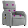 vidaXL Massage-Relaxsessel, hellgrauer Stoff