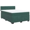 vidaXL Boxspringbett mit Matratze Dunkelgrün 160x200 cm Samt
