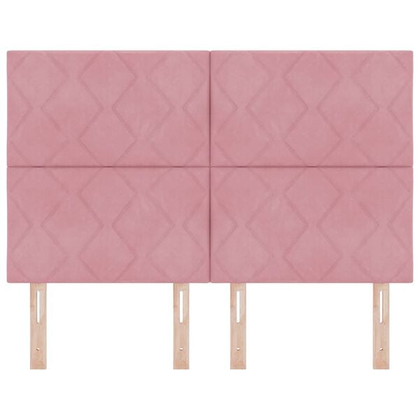 vidaXL Kopfteil mit Kopfteil Rosa 160 cm Samt