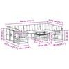 vidaXL Outdoor-Sofagarnitur 10 pcs Natur und Beige Massivholz Akazie