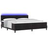 vidaXL LED Boxspringbett mit Matratze Schwarz 200 x 200 cm Samt