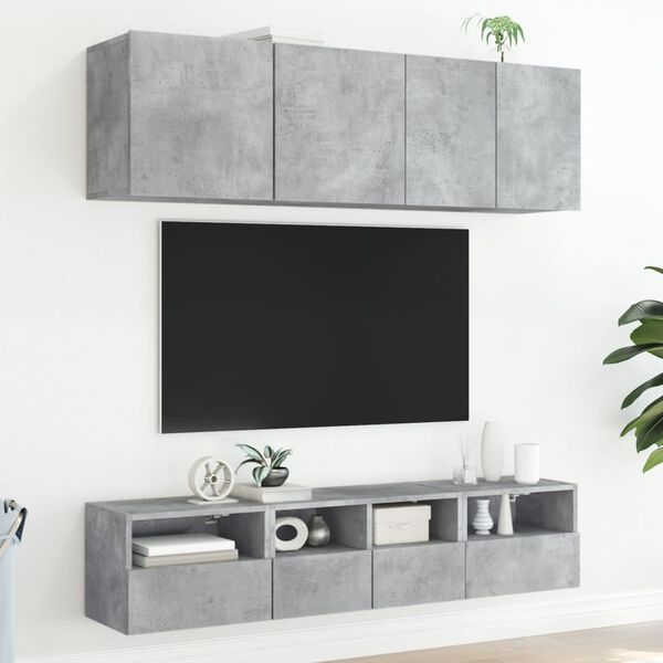 vidaXL TV-Wandschrank Betongrau 40x30x30 cm Holzwerkstoff