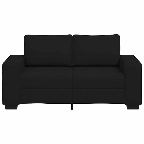 vidaXL 2-Sitzer-Sofa Schwarz 160x77x82 cm Stoff