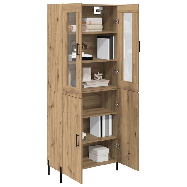 vidaXL Highboard Artisan-Eiche 69,5 x 34 x 180 cm Holzwerkstoff