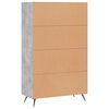 vidaXL Highboard Betongrau 69,5x31x115 cm Holzwerkstoff